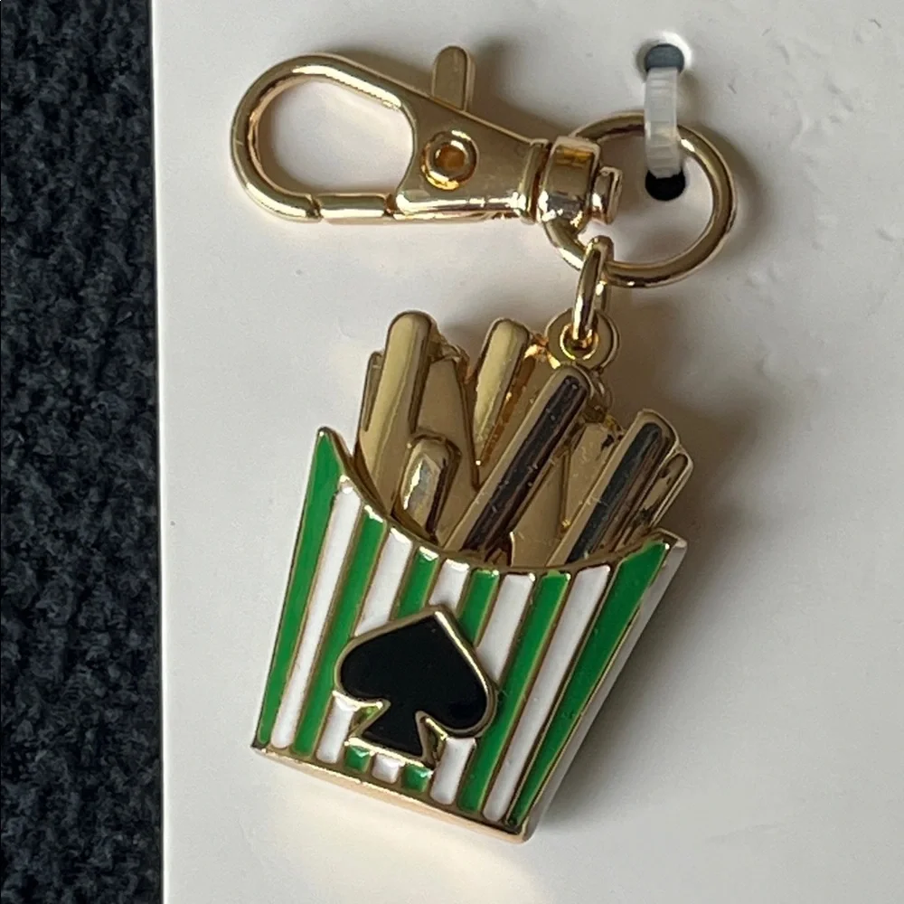 NWT Kate Spade French Fry Bag Charm Keychain